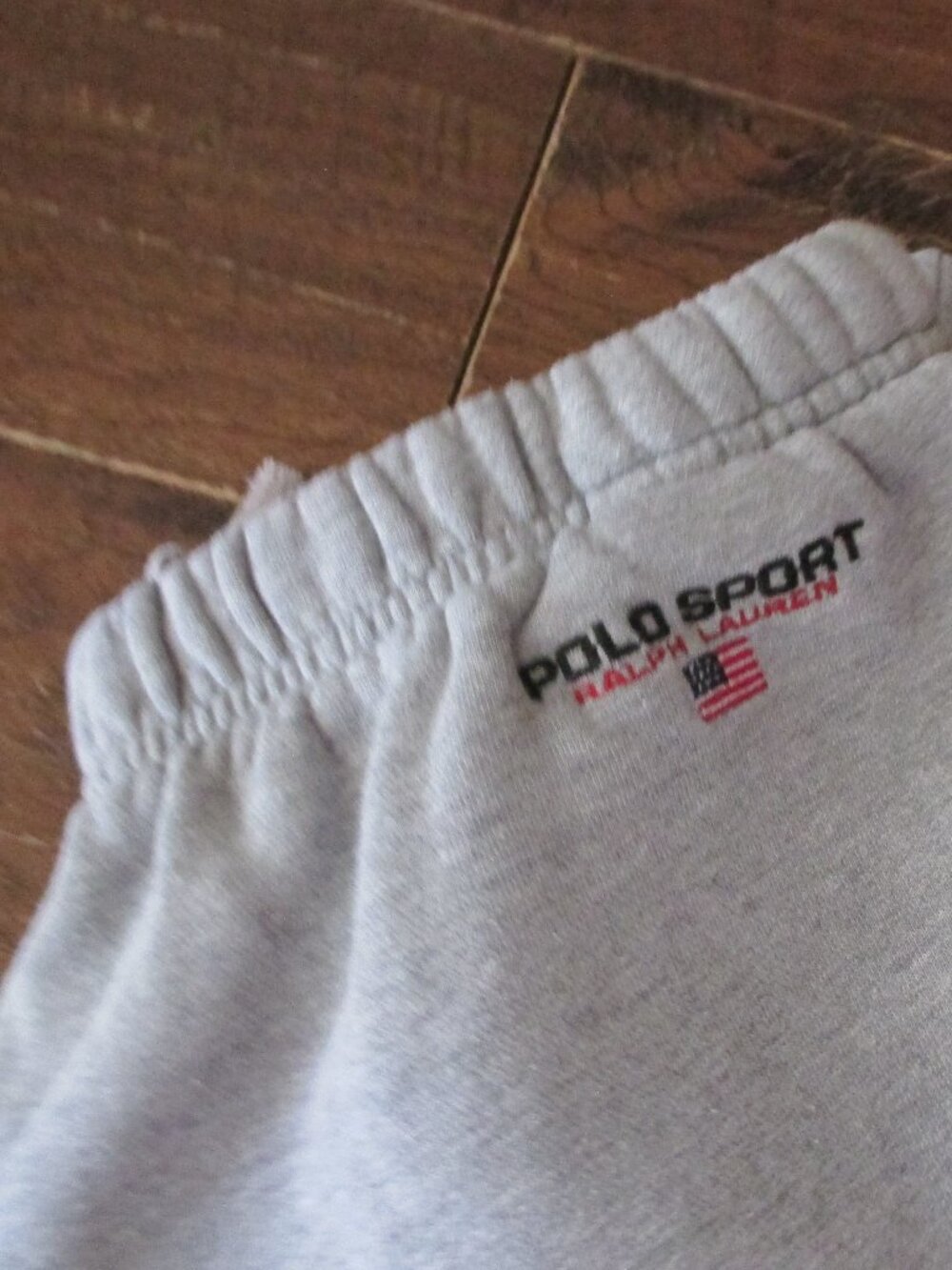 mens joggers Polo Sport Ralph Lauren logo flag gray med heavy Taper baggy leg